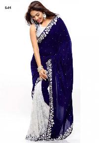 ALL Other SAREE - S-01 Blue Velvet SareeA