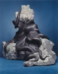 Black Marble Stone Statues