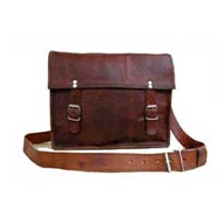 Goat Leather Bag - Double Buckle Curve Bag