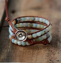 Amazonite Stone Wrap Bracelet
