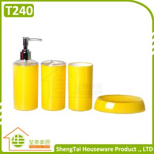 Candy Color Multi Use Family 4 Pieces Bathroom Accessories Sets For Pe