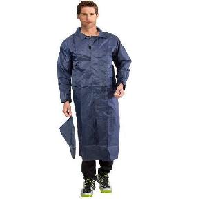 Duckback Navy Blue Solid  Mens Raincoat