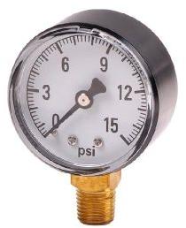 Bottom Connection Pressure Gauge With Black Steel Case