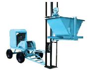 portable hydraulic mixer with tower hoist