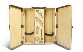 Luxury Gift Souvenir Packaging Leather Tote Box Velvet Lining Wine Box