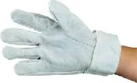 Leather Gloves with Chrome Single Palm