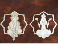 MDF Laser Cut Ganesh Lakshmi Cutouts