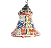 Orange Bell Mosaic Hanging Lamp