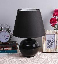 Round Black Ceramic Lamp