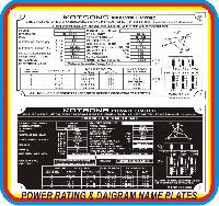 Power Rating & Diagram Nameplates