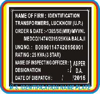 Mild Steel Identification Nameplates