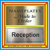 Reception Signage Plate