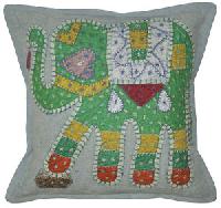 elephant patchwork cotton cushion cover
