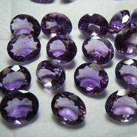 Amethyst Cut Stone - Oval Shape