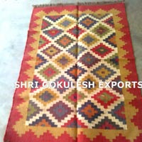 SGE Indian Kilim Rugs, Pattern : Chevron