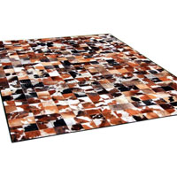 Leather Hide Patch Work Carpets