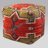 Wool Kilim Ottoman