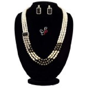 3 Lines Pearl Necklace Set