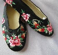 embroidered slippers
