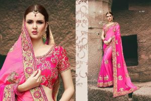 Shaded Magenta Party Wear Saree