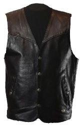 Mens Cowhide Biker Leather Vest