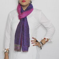 Pink & Purple Double Shade Hand Woven Pashmina Stole