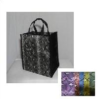 Shopping bag oxford weave snake skin print