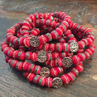 Men of Faith St. Benedict Red Prayer Bead Bracelets