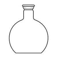 Flask Flat or Round Bottom 150ml.