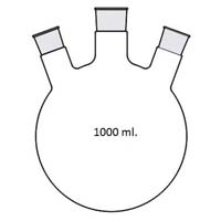 Flask Round Bottom (three neck) 1000 ml.