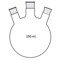 Flask Round Bottom (Three neck) 250ml.