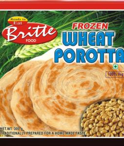 Britte Ready To Eat Frozen Wheat Porotta (100% Veg), 300 Gm