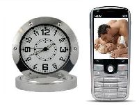 Spy Mobile Phone Operated Spy Table Clock Camera