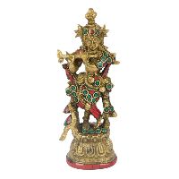 Lord Krishna Flute Brass Statue
