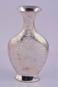 Hand Engraved Silver Vase