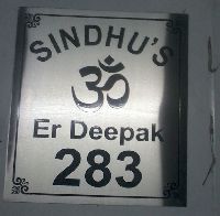 steel name plate