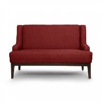 Alexa 2 Seater Sofa: Brick Red, Fabric