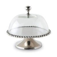 Cake Plate With Lid-Silver
