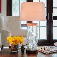 Faceted Crystal Lamp