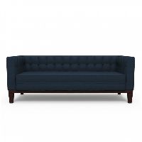 Lara 3 Seater Sofa: Burnt Blue, Fabric