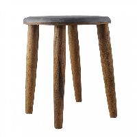 Metal & Wood Stool