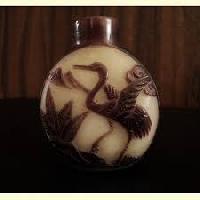 Antique Hand Carved Glass.