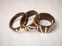 Wooden Bangles With Brass