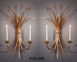 candle stand in wall hanging
