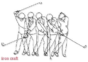 golfer wire art