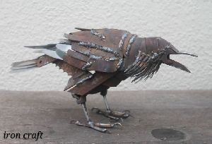 sculpture of crow