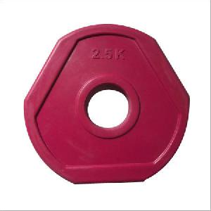 Three Cut Rubber Coated Exercise Plate