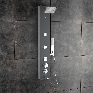 Ariel Black Shower Panel