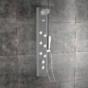 Clyde Black Shower Panel
