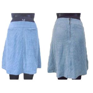 Ladies Leather Light Blue Skirts